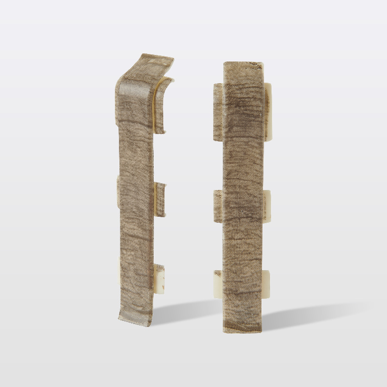 Accesorii imbinare plinta GOODHOME Decor 730, PVC, 7.5 x 2.4 cm, 2 bucati, natur