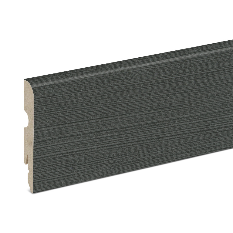 Plinta parchet GOODHOME, MDF, 220 x 8 x 1.3 cm, gri