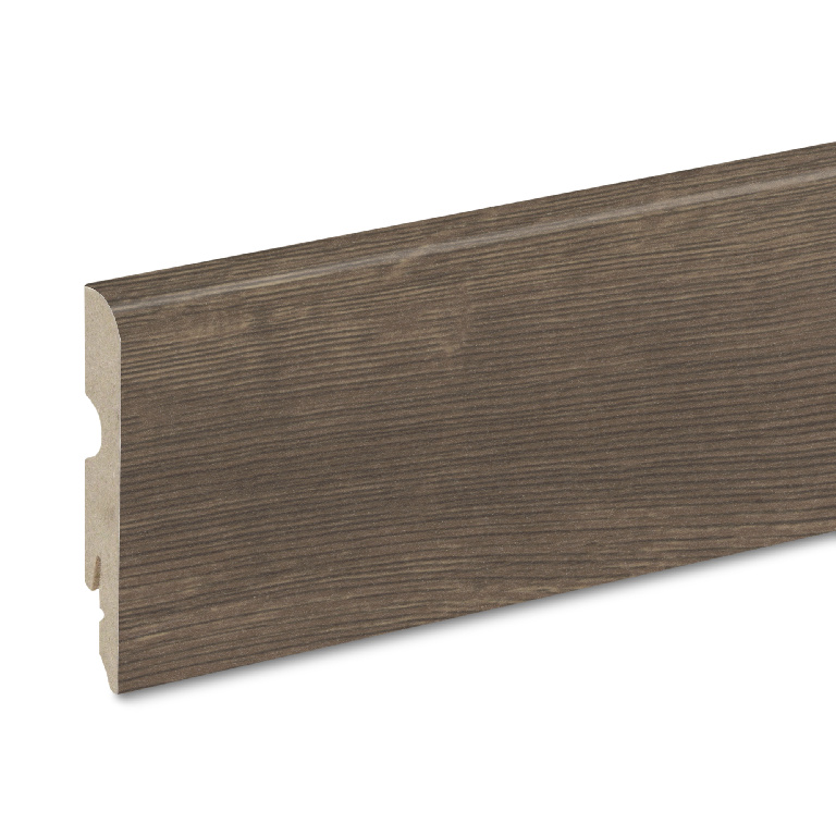 Plinta parchet GOODHOME, MDF, 220 x 8 x 1.3 cm, maro inchis