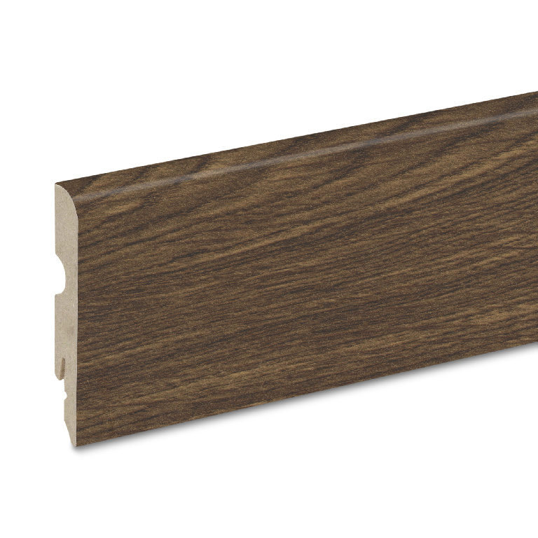 Plinta parchet GOODHOME, MDF, 220 x 8 x 1.3 cm, maro inchis