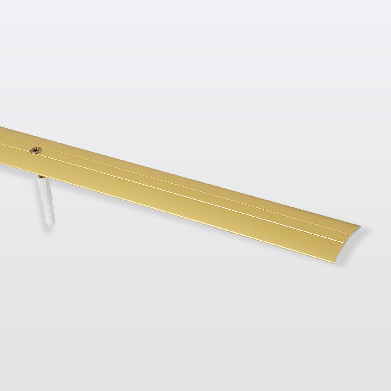 Banda de acoperire curbata GOODHOME, aluminiu, 93 x 3 cm, auriu