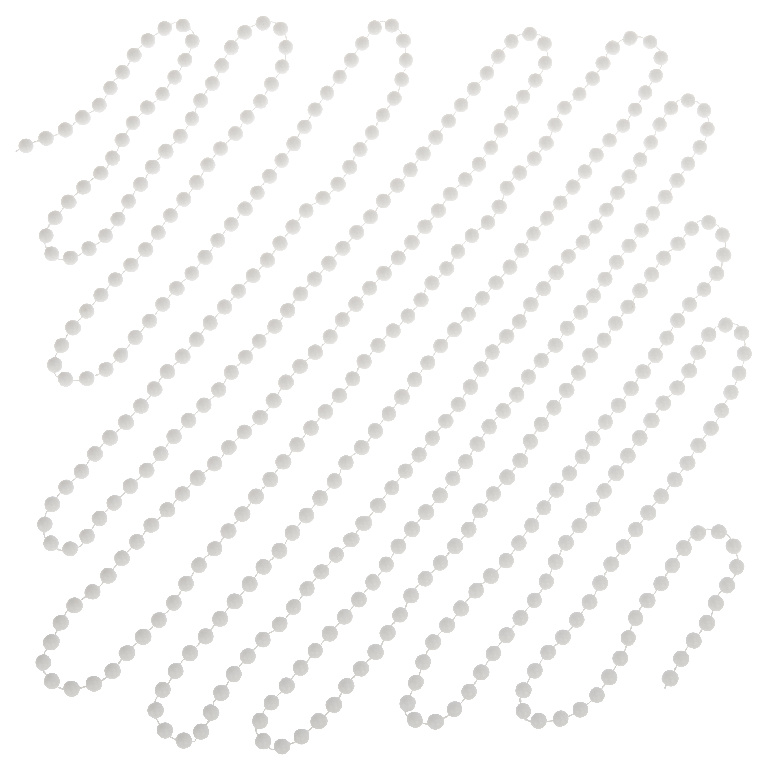 Decoratiune Craciun Sirag margele, 5 m, alb