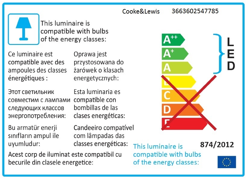 Oglinda baie Cooke & Lewis Beauport, 50 x 65 cm, iluminare LED