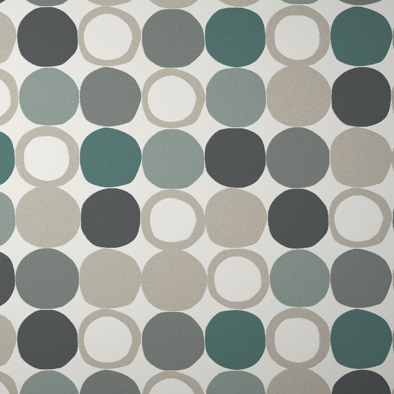 Tapet netesut GOODHOME, 0.53 x 10 m, verde, mat, geometric