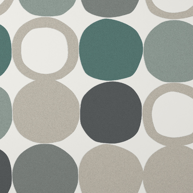 Tapet netesut GOODHOME, 0.53 x 10 m, verde, mat, geometric