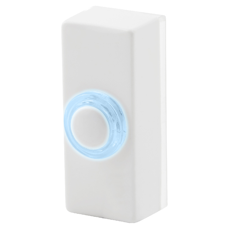 Buton iluminat cu fir Blyss, 55 x 139 x 33 mm, 8 V, alb