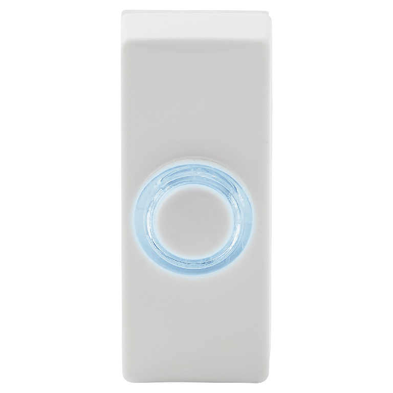 Buton iluminat cu fir Blyss, 55 x 139 x 33 mm, 8 V, alb