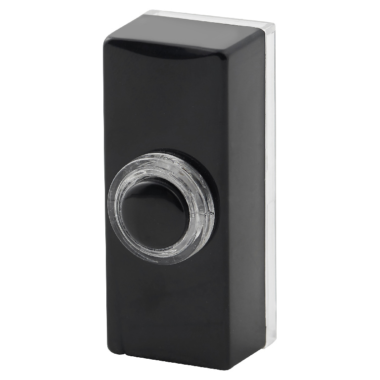 Buton iluminat cu fir Blyss, 55 x 139 x 33 mm, 8 V, negru