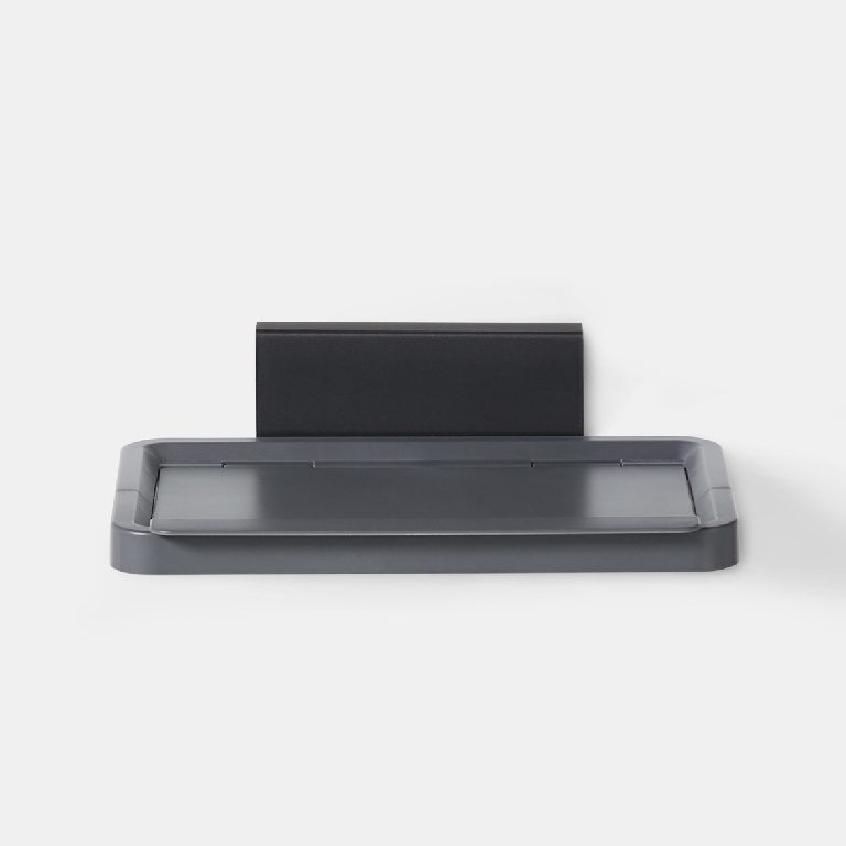Cadru pentru cos de gunoi GOODHOME, 27.7 x 6.9 x 21.2 cm, ABS si otel, gri