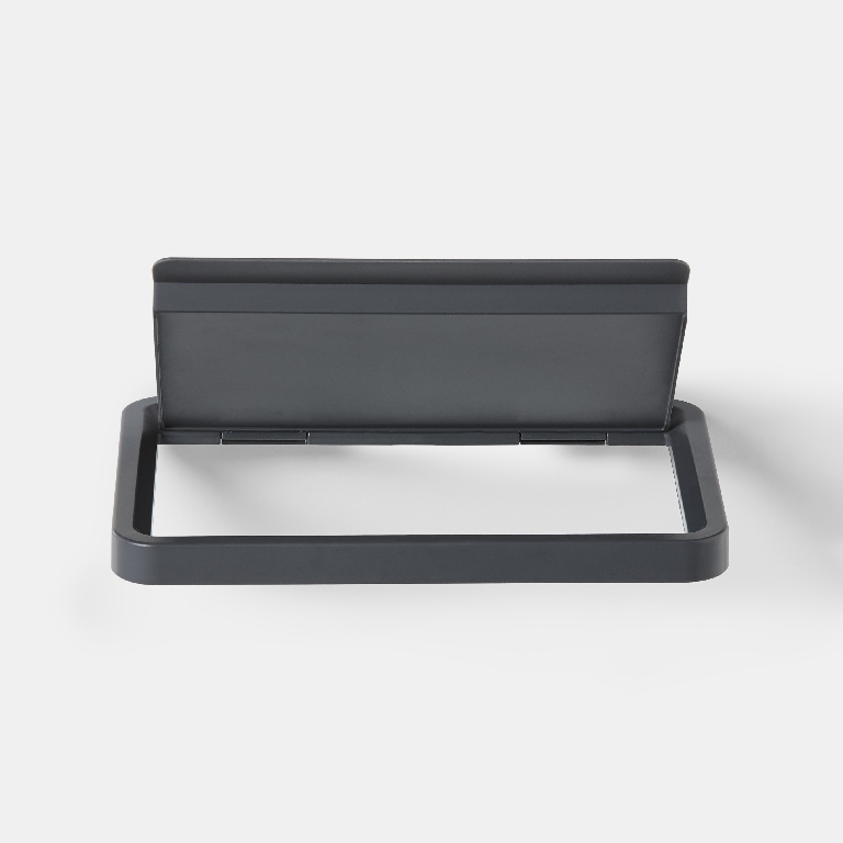 Cadru pentru cos de gunoi GOODHOME, 27.7 x 6.9 x 21.2 cm, ABS si otel, gri