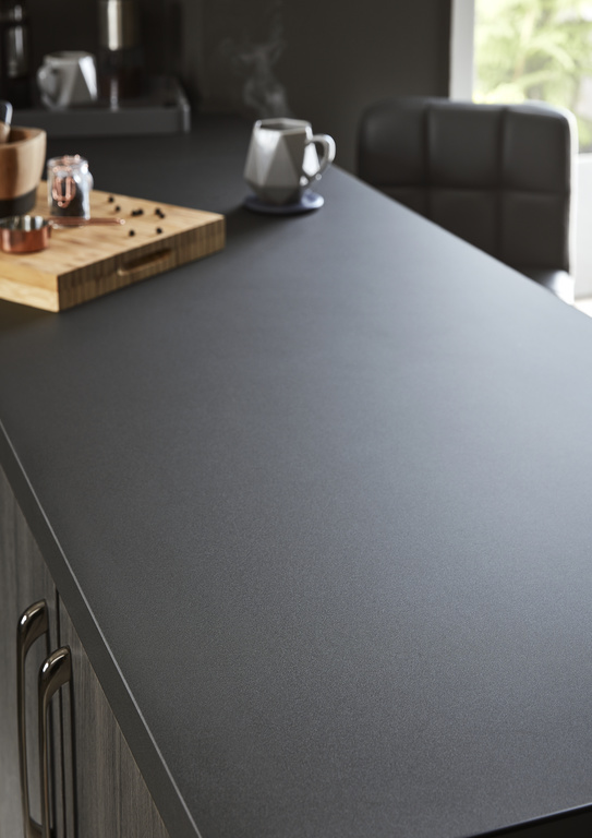 Blat bucatarie GOODHOME Berberis, PAL, 300 x 62 x 3.8 cm, negru