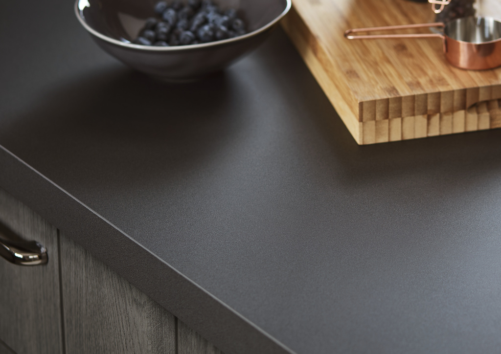 Blat bucatarie GOODHOME Berberis, PAL, 300 x 62 x 3.8 cm, negru