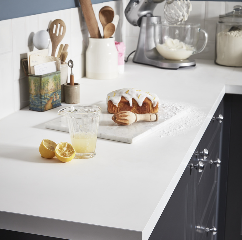 Blat de lucru, alb, 300 x 62 cm x 3.8 mm, pal laminat, finisaj super mat GoodHome Berberis