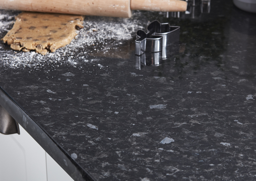 Blat bucatarie GOODHOME Kabsa, 300x62 cm, negru