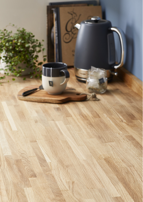 Blat de bucatarie, lemn masiv, stejar, 3000 x 620 x 26 mm GoodHome Kava