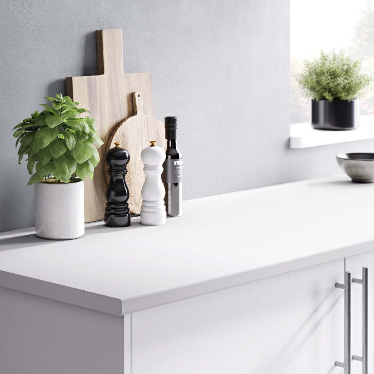 Blat bucatarie GOODHOME, 180 x 62 x 2.8 cm, alb
