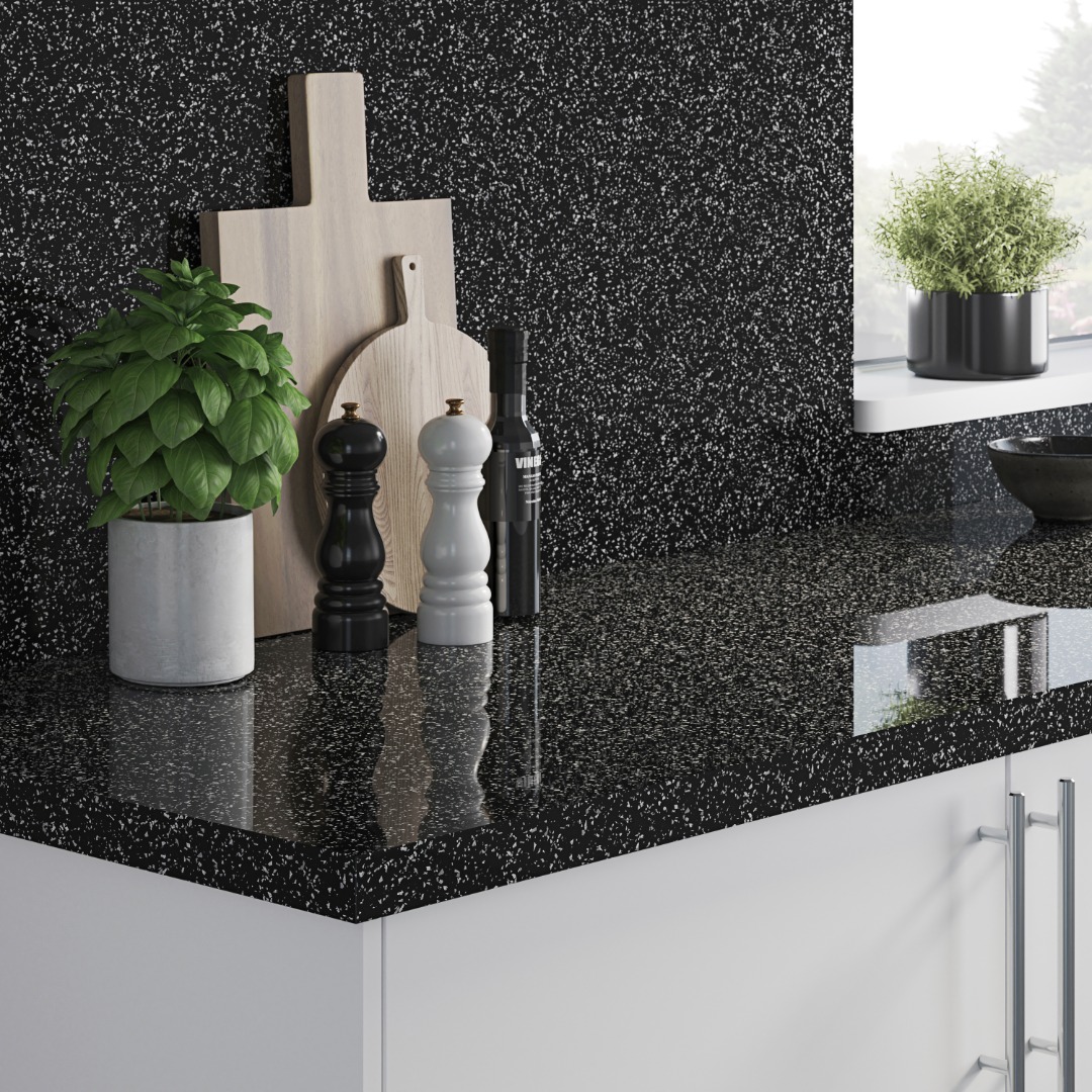 Panou antistropi GOODHOME Berberis, rasina, 200 x 60 x 0.3 cm, negru-alb