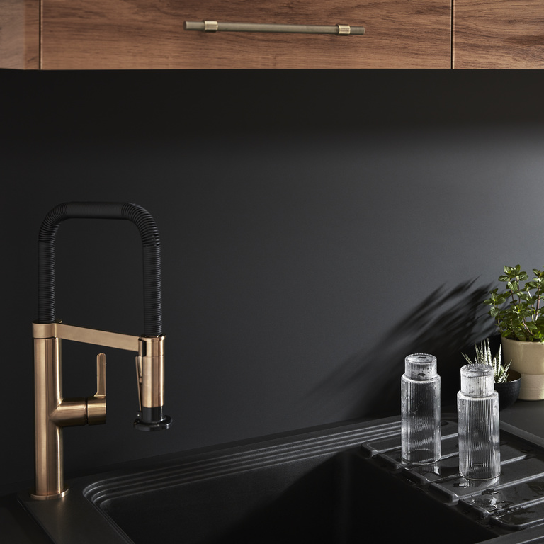 Panou antistropi GOODHOME Berberis, rasina, 200 x 60 x 0.3 cm, negru-alb