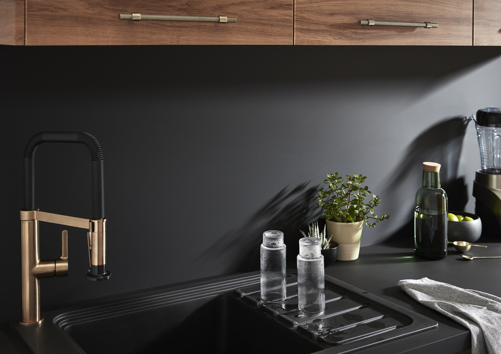 Panou antistropi GOODHOME Berberis, rasina, 200 x 60 x 0.3 cm, negru-alb