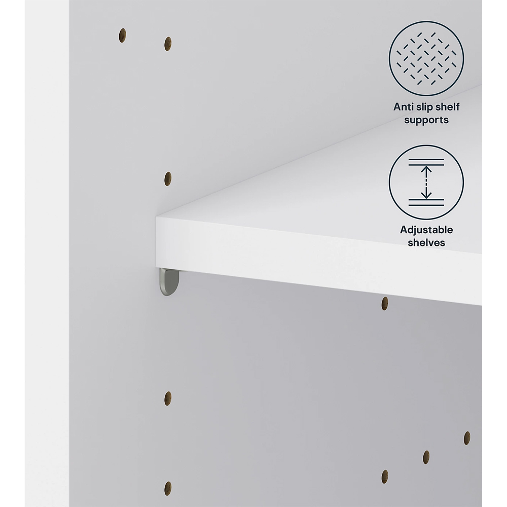 Panouri laterale dulap inalt GOODHOME Caraway, 57 x 234 x 1.8 cm, PAL, alb