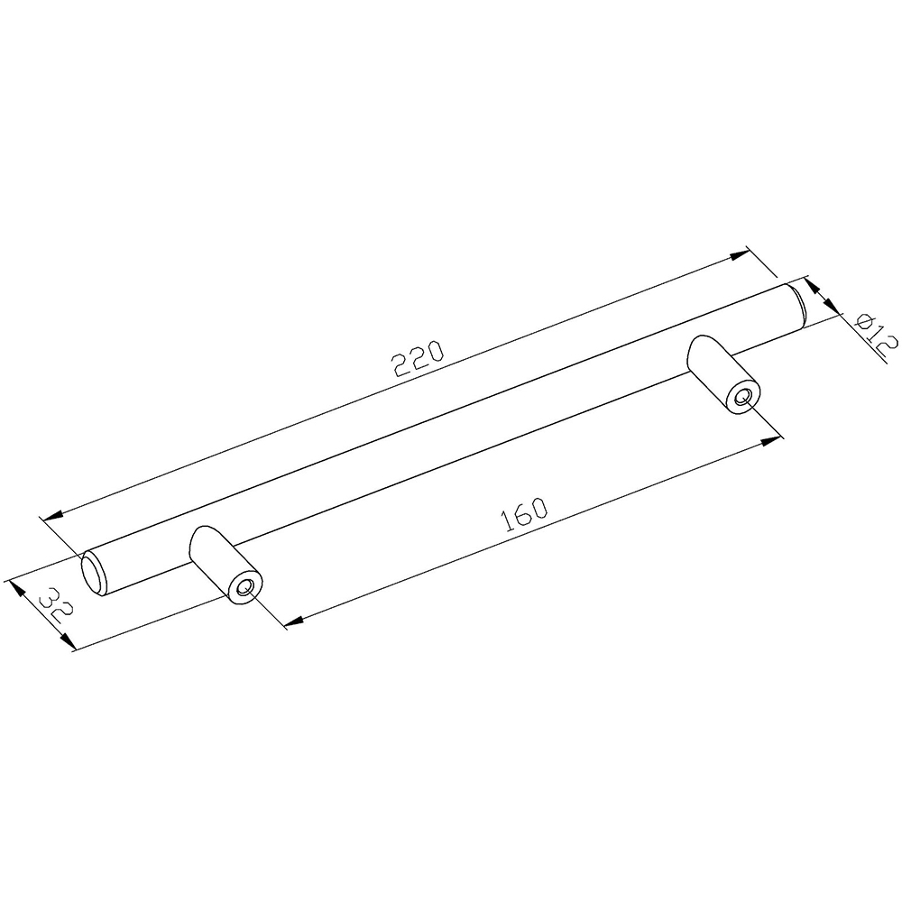 Maner dulap bucatarie GoodHome Annatto, 22 cm, cupru, 2 bucati