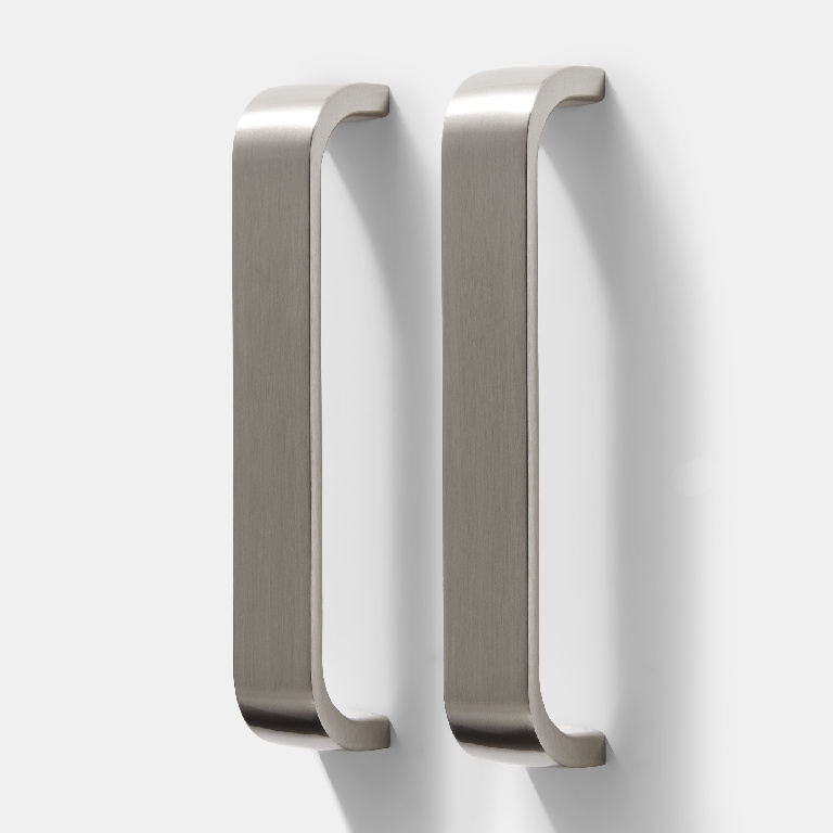  Set manere GOODHOME Orris, aluminiu, 17 cm, gri, 2 bucati