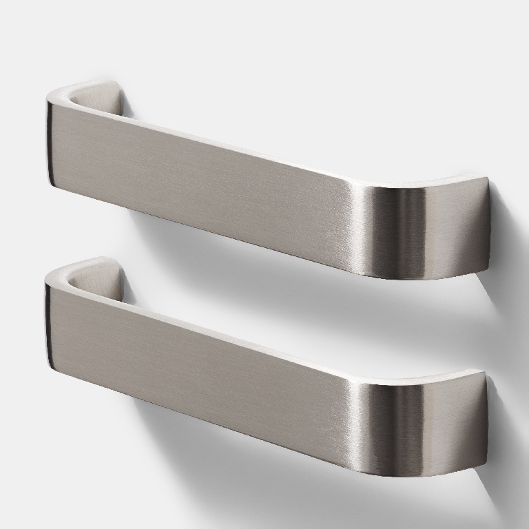  Set manere GOODHOME Orris, aluminiu, 17 cm, gri, 2 bucati