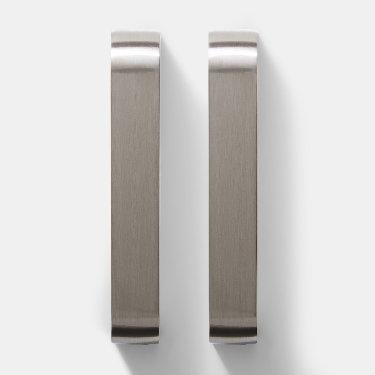  Set manere GOODHOME Orris, aluminiu, 17 cm, gri, 2 bucati