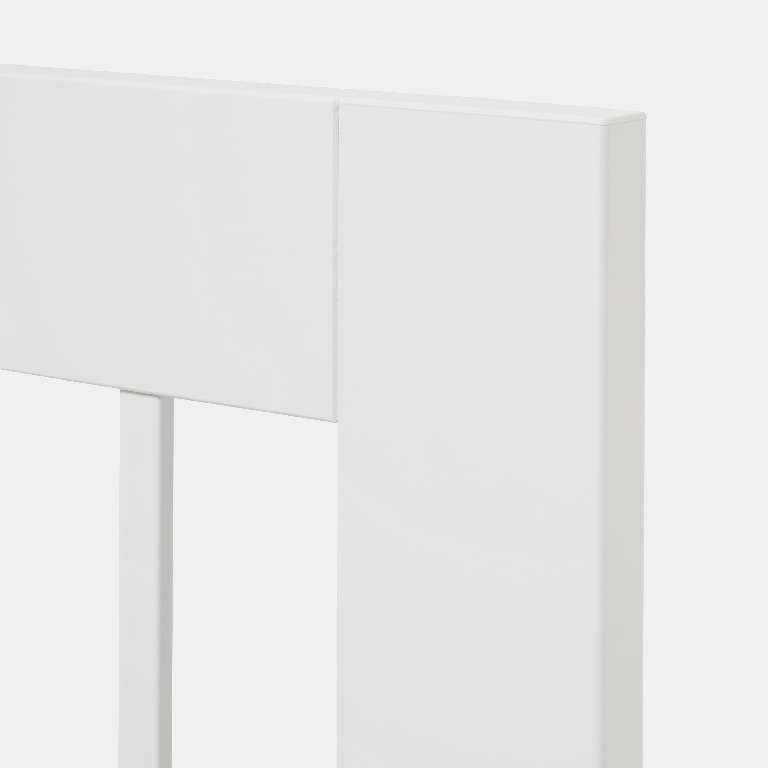 Front usa cu sticla GOODHOME Alpinia, MDF, sticla, 49.7 x 71.5 x 1.8 cm, alb mat