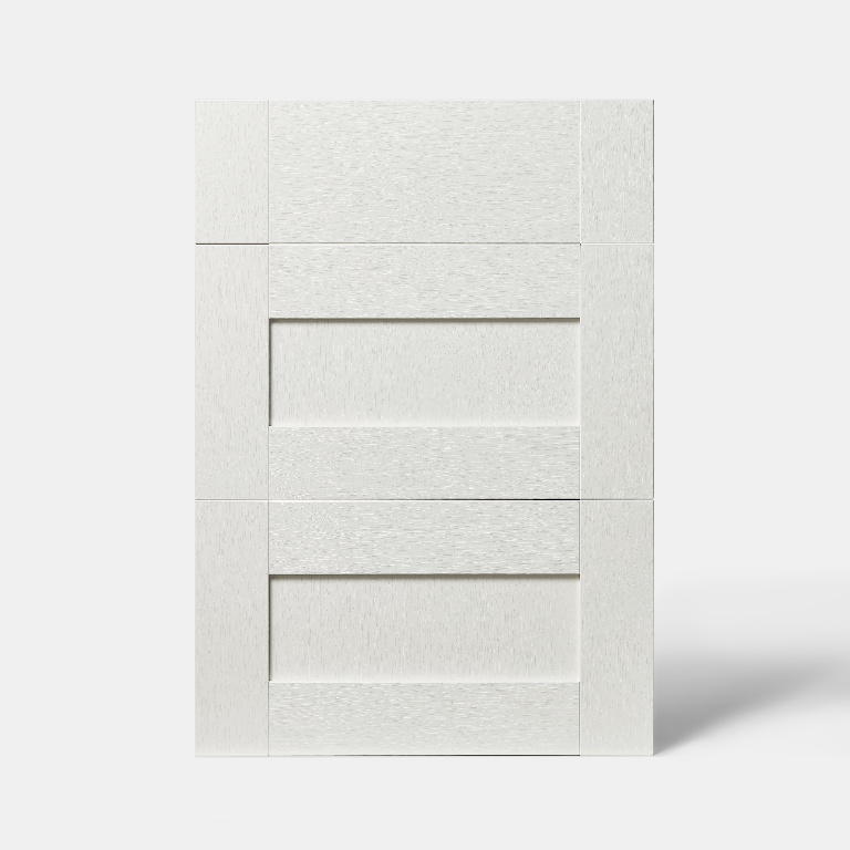 Front usa cu 3 sertare GOODHOME Alpinia, PAL, MDF, 49.7 x 71.5 x 1.8 cm, crem lucios