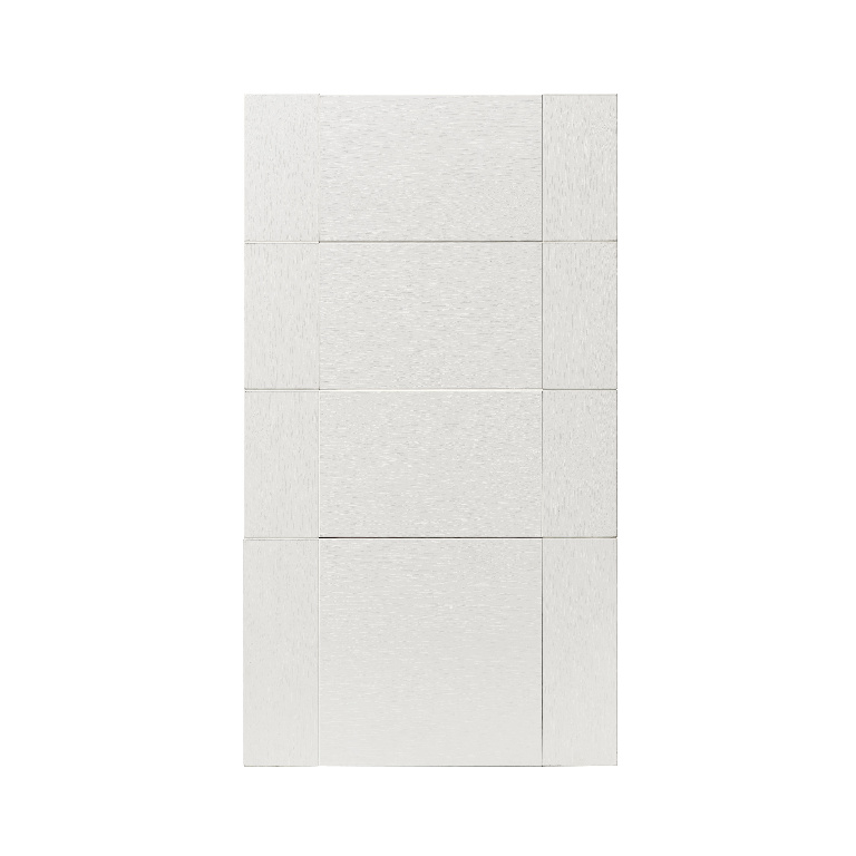 Front usa cu 4 sertare GOODHOME Alpinia, PAL, MDF, 39.7 x 71.5 x 1.8 cm, crem lucios