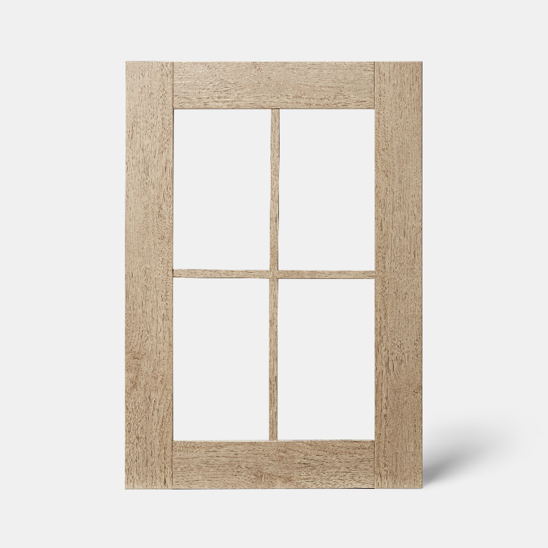 Front usa GOODHOME Alpinia, MDF si sticla, 49.7 x 71.5 x 1.8 cm, maro