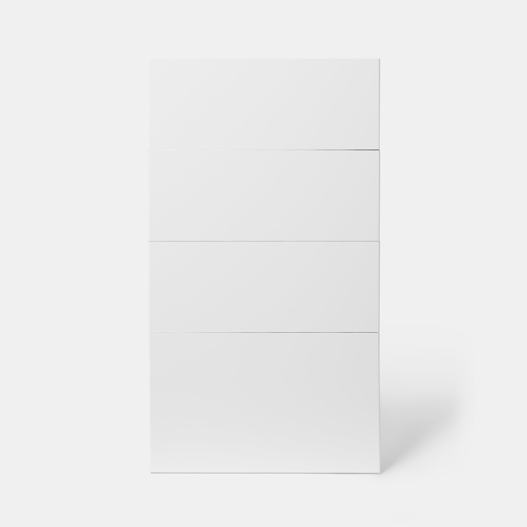 Front usa 4 sertare GOODHOME Stevia, MDF, 39.7 x 71.5 x 1.8 cm, alb