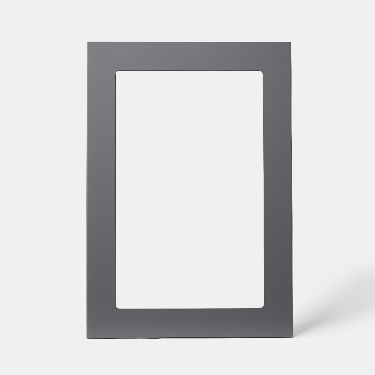 Front usa GOODHOME Stevia, sticla, 49.7 x 71.5 x 1.8 cm, gri