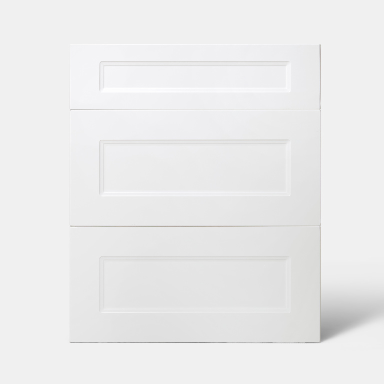 Front usa cu 3 sertare GOODHOME Artemisia, MDF, 59.7 x 71.5 x 1.8 cm, alb mat