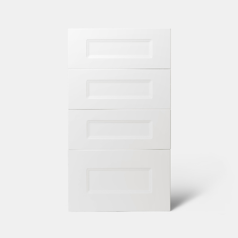 Front usa GOODHOME Artemisia, 4 sertare, MDF, 39.7 x 71.5 x 1.8 cm, alb