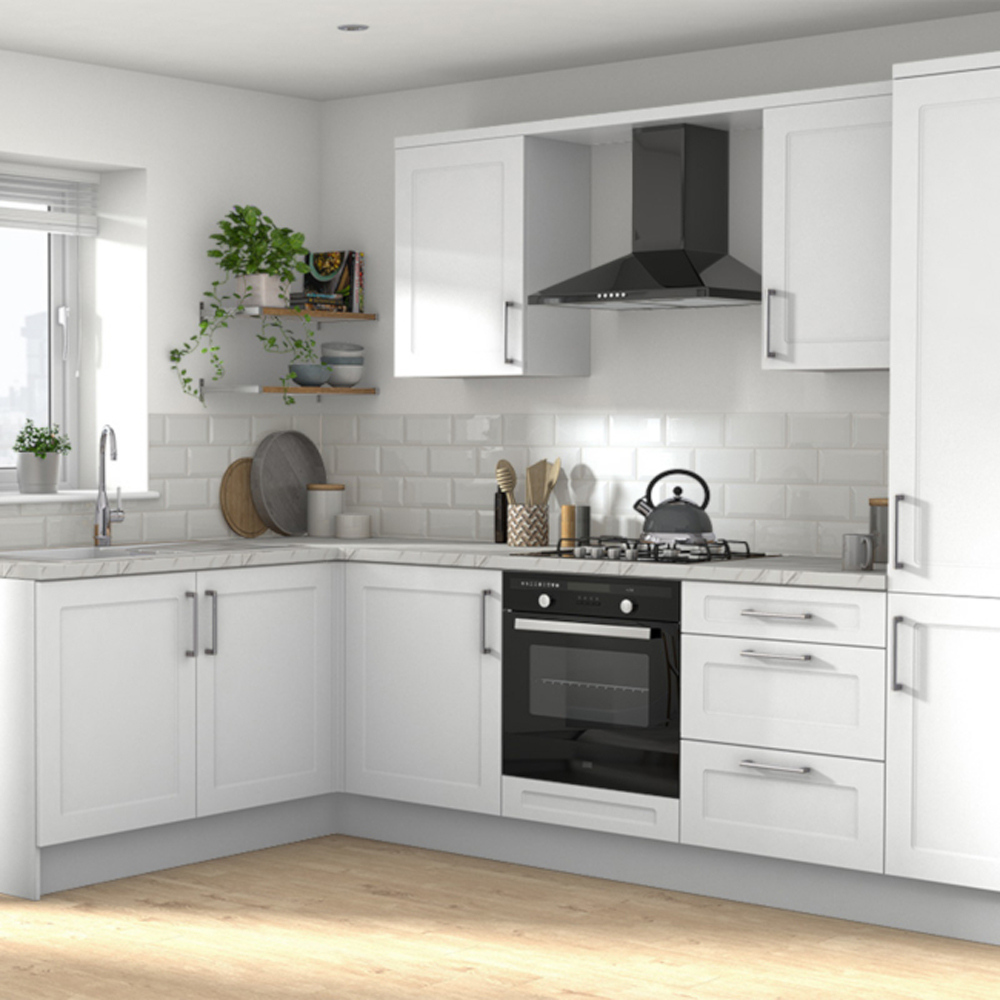 Front usa GOODHOME Artemisia, MDF, 60 x 54.3 x 1.8 cm, alb