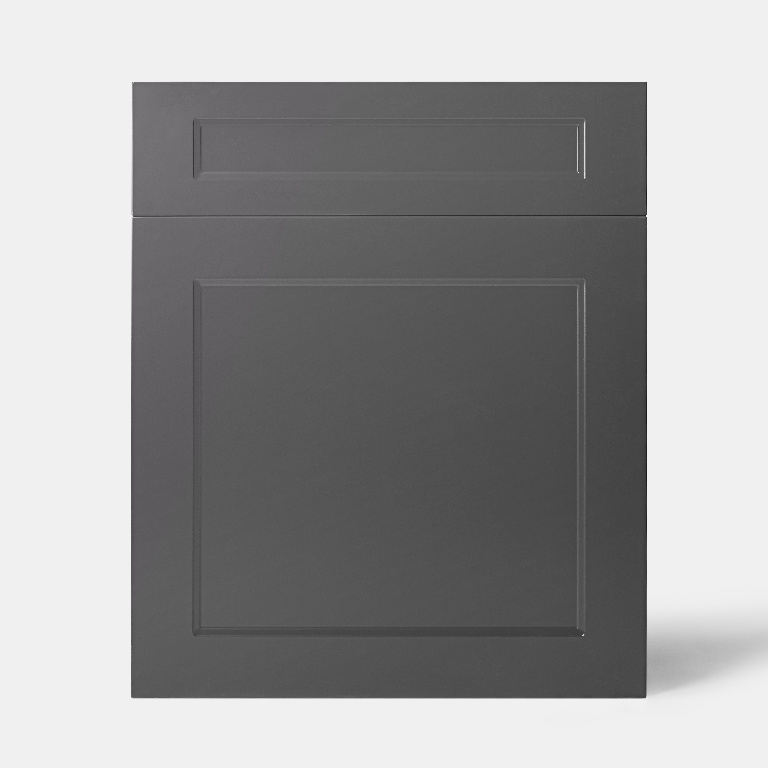 Front usa sertar GOODHOME Artemisia, MDF, 59.7 x 71.5 x 1.8 cm, gri, mat