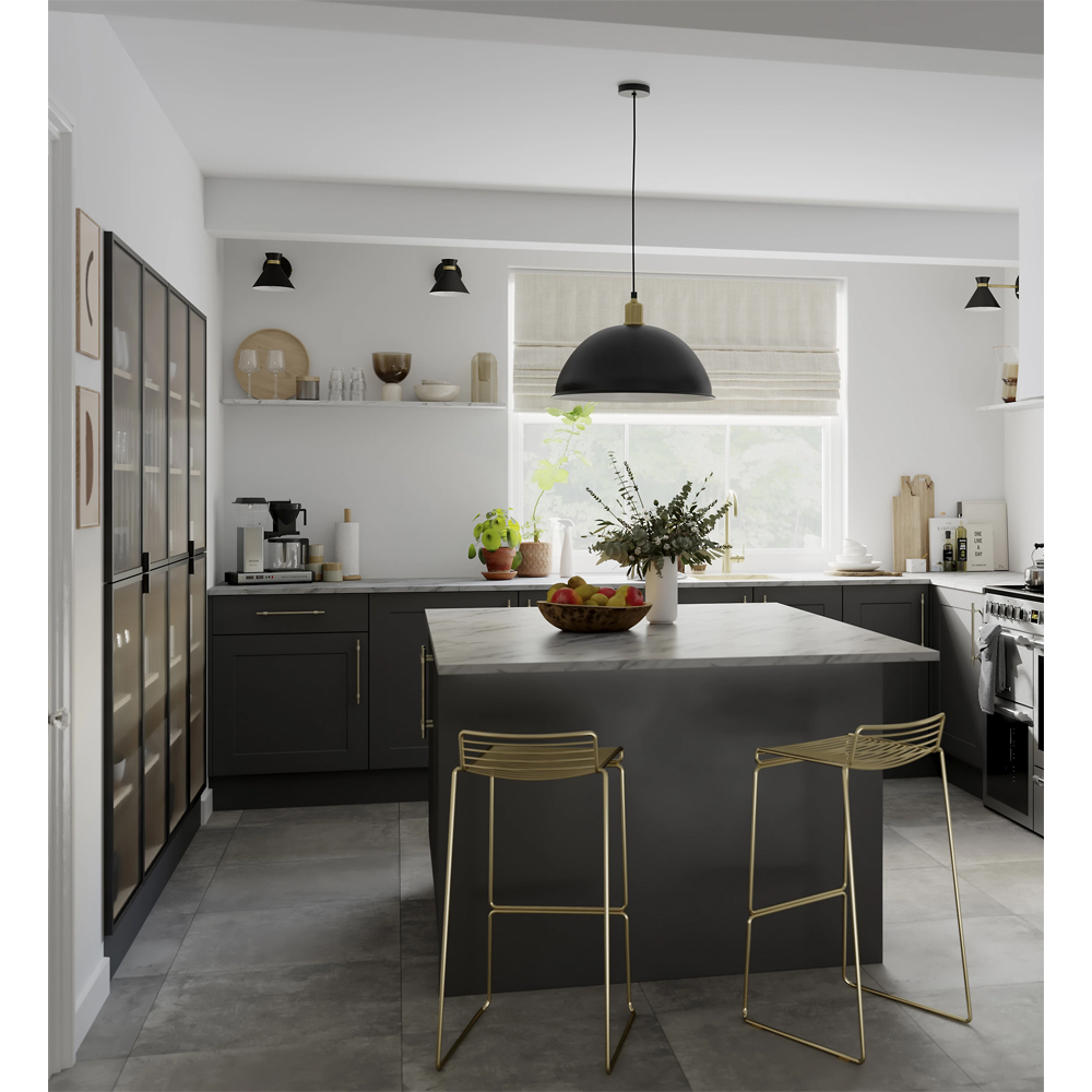 Usa dulap GoodHome Artemisia, 29.7 x 71.5 x 1.8 cm, MDF, grafit