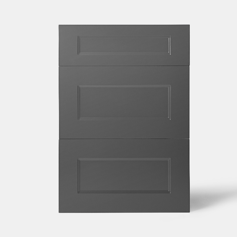Front usa GOODHOME Artemisia, 3 sertare, MDF, 49.7 x 71.5 x 1.8 cm, gri