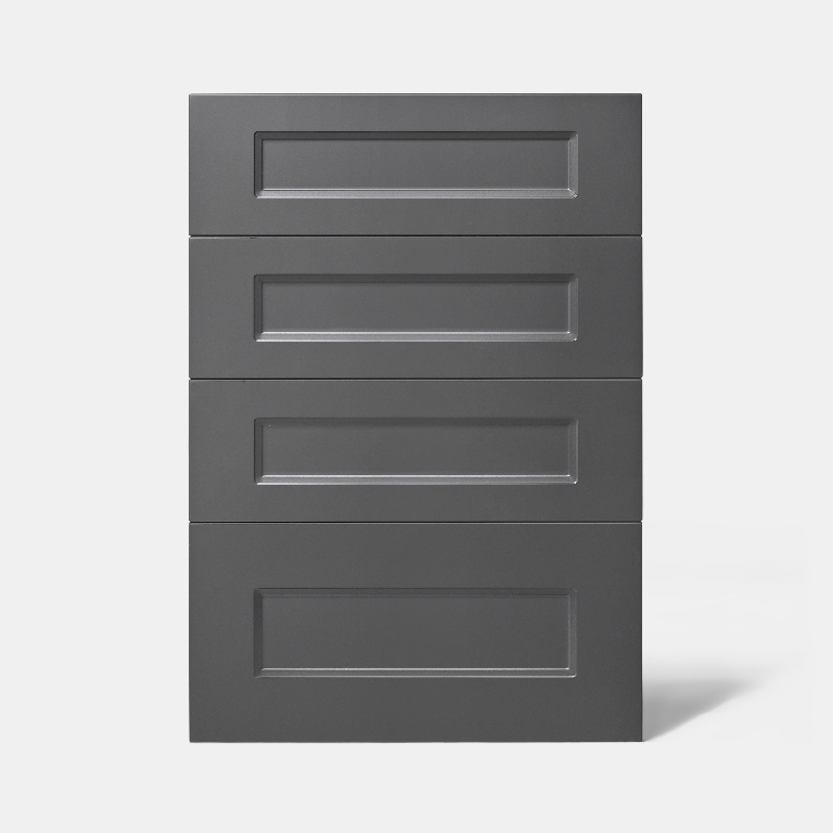 Front usa GOODHOME Artemisia, 4 sertare, MDF, 49.7 x 71.5 x 1.8 cm, gri