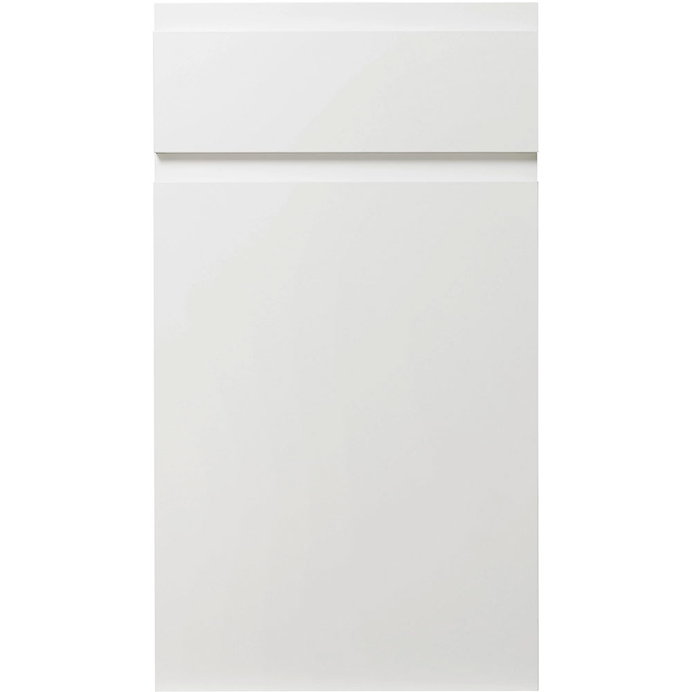 Front usa sertar GOODHOME Garcinia, MDF, 39.7 x 71.5 x 1.9 cm, alb
