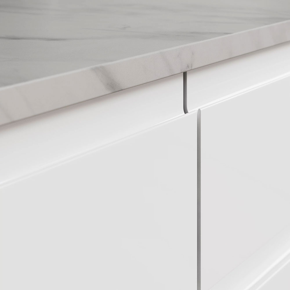 Front usa GOODHOME Garcinia, MDF, 59.7 x 89.5 x 1.8 cm, alb