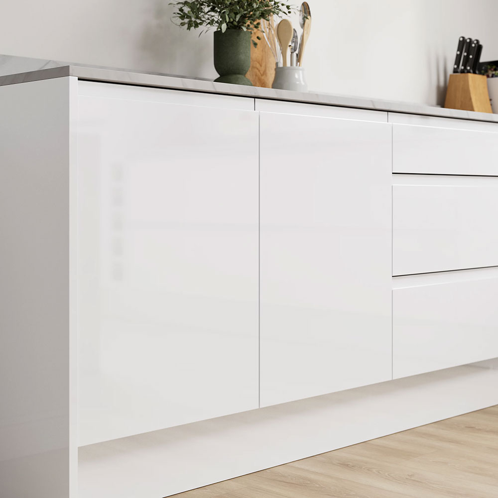 Panou electrocasnice GOODHOME Garcinia, 59.7 x 5.8 x 1.9 cm, MDF, alb 