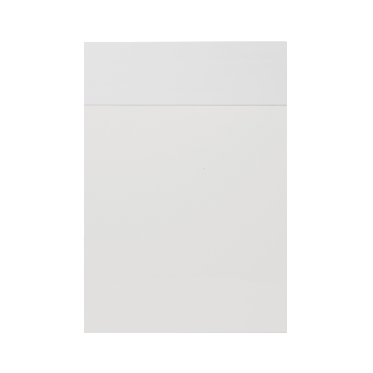 Front usa cu sertare GOODHOME Alisma, MDF, 50 x 71.5 x 1.8 cm, alb lucios
