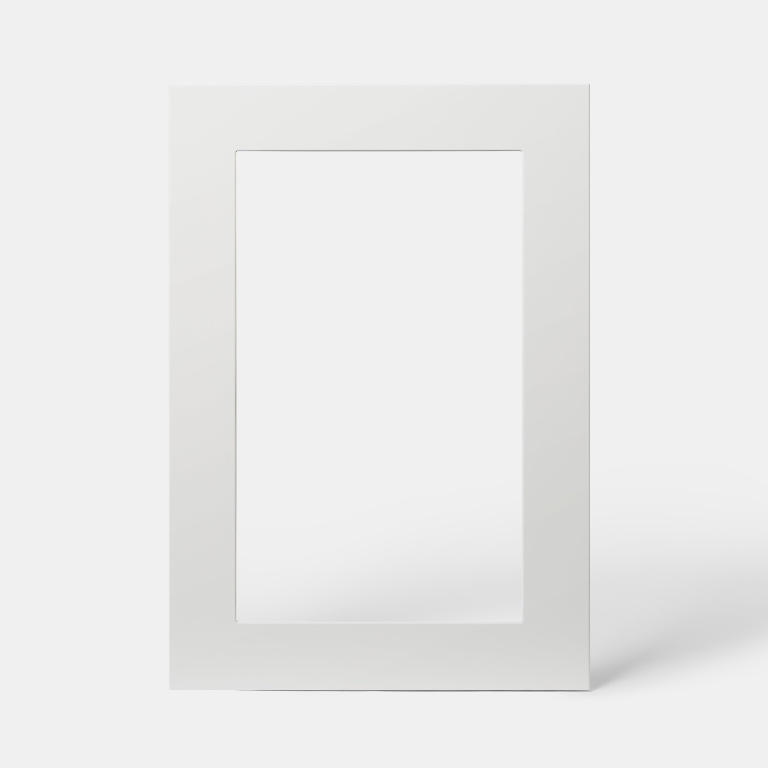 Front usa GOODHOME Alisma, sticla, 49.7 x 71.5 x 1.8 cm, alb