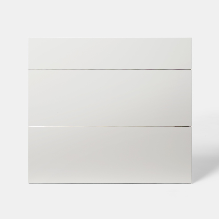 Front usa cu 3 sertare GOODHOME Artemisia, MDF, 79.7 x 71.5 x 1.8 cm, alb lucios