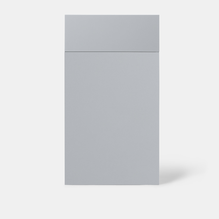 Front usa cu sertare GOODHOME Artemisia, MDF, 39.7 x 71.5 x 1.8 cm, gri lucios