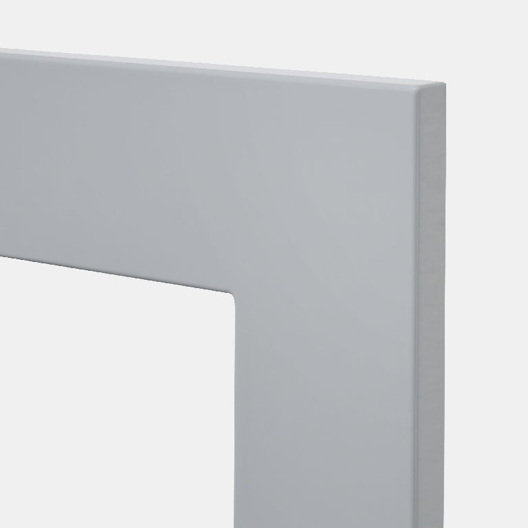 Front usa GOODHOME Alisma, sticla si MDF, 49.7 x 71.5 x 1.8 cm, gri