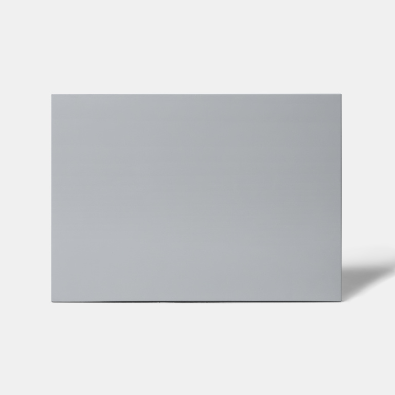 Front usa cu 2 sertare GOODHOME Artemisia, MDF, 49.7 x 35.6 x 1.8 cm, gri, lucios